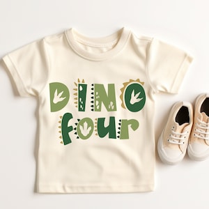 Dino FOUR Shirt, birthday Saurus Shirt, Dinosaur birthday kids tees, Fourth Birthday Toddler Tee, Birthday Clothing, 4th Birthday outfit107