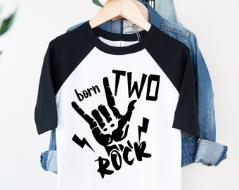 Maglietta Born to Rock per bambini – Maglia Rocker Black Metal Punk per ragazzi e ragazze, Nero , 10 Anni
