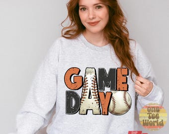 Jersey de béisbol vintage Game Day con cuello redondo, diseño retro de bocetos, talla grande 13