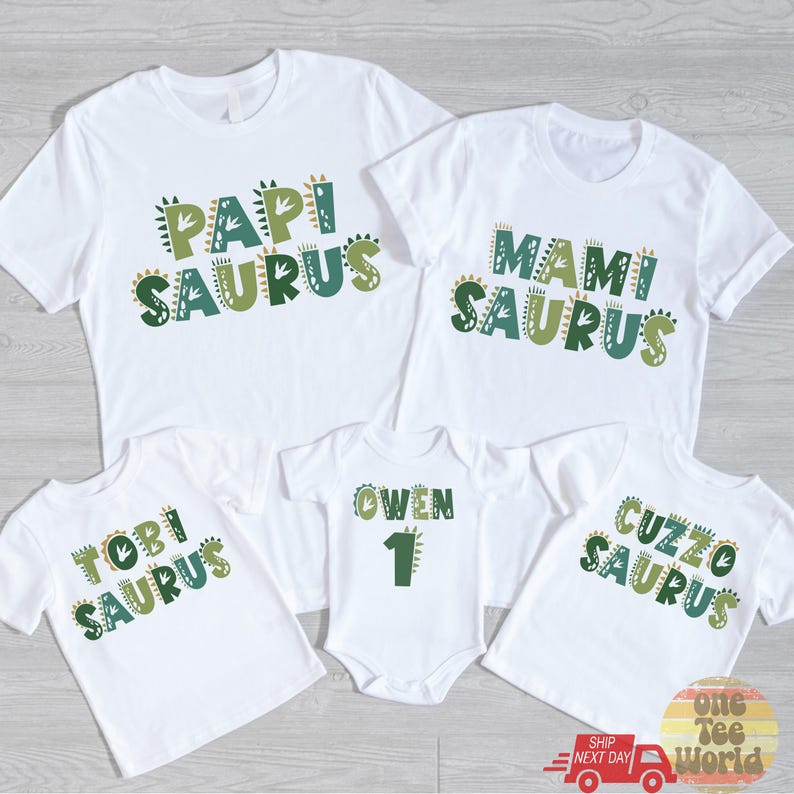 MamaSaurus/DadaSaurus Tees, Matching Family Dinosaur Birthday shirts, Kids Dino Tee, Mom/Dad Dino Tees, Mommy and Me Family Tees 1 image 2