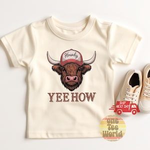 Yee How shirt, Howdy Rodeo Sayings toddler, youth shirts, Wild West Cowboy/ Cowgirl outfit, Western Rodeo Cow Shirt, Boho Western Shirt 62