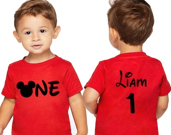 Mickey One birthday shirt, First birthday shirt, Disney mickey one birthday grafic Tees, Mickey Mouse 1st Birthday outfit 10