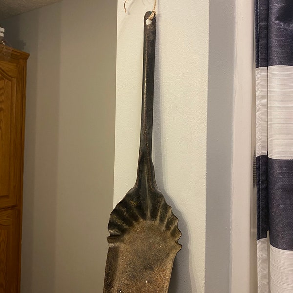 Coal Shovel, Primitive Rustic Coal Shovel, Distressed Metal Hanging Shovel, Vintage Metal Fireplace Shovel, Rustic Wall Decor