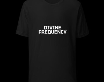 Göttliche Frequenz | Halo Signal T-Shirt | Unisex schwarzes Shirt