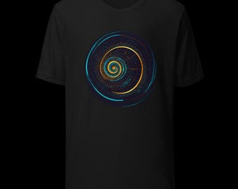 Signal Fibonacci | Halo Signal T-Shirt | Unisex schwarzes Shirt