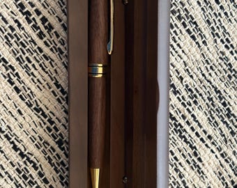 Custom Wooden Ballpoint Pen with Elegant Case