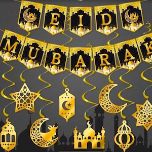 Eid decorations ,Eid decor , Garland ,Eid Mubarak decor,Hilal Eid decorations,Muslim gifts, Religious home decor,Islamic home decor, Masjid