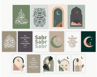 Islamic Wall Art Prints, Ramadan Eid Decor, Kids Nursery Art