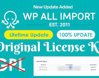 Mise à jour à vie de la licence WP All Import Pro + Genine.