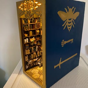 Custom made Booknook by Commission | Handcrafted bookshelf insert miniature  diorama