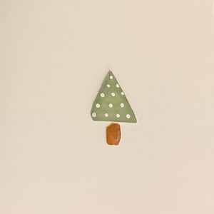 Cartões comemorativos quadrados de vidro marinho | Árvore de Natal, pizza, vasos de plantas feitos à mão com vidro marinho genuíno das praias de Sydney
