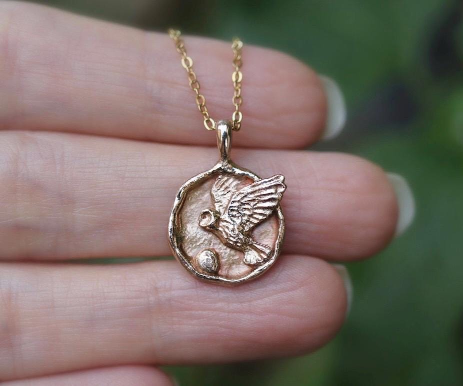 Flying Barn Owl Necklace | Under The Moon And Stars | Woodland Pendant