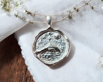 RESERVED Sterling Silver Dolphin Necklace | Sea Life Jewelry | Handmade Marine Jewelry | Beach Pendant | Jewelry Gift | Ocean Lover Charm