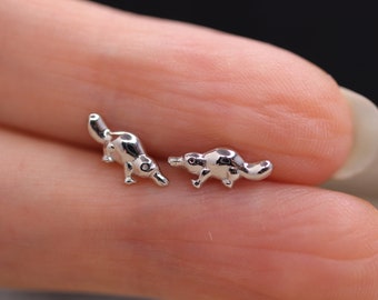 Extra Tiny Platypus Earrings / Sterling Silver / Cute Australian Animal Studs / Australian Tourist Gift