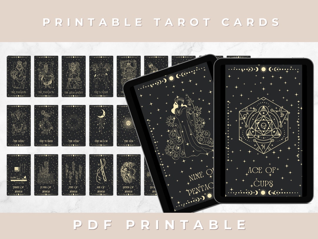 82 Printable Tarot Cards, Full Tarot Deck - Etsy