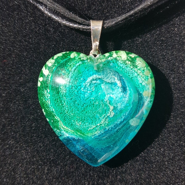 Pendentif Coeur turquoise