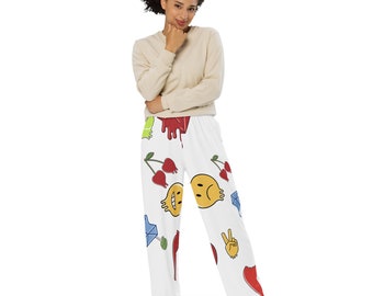 All-over print unisex wide-leg pants