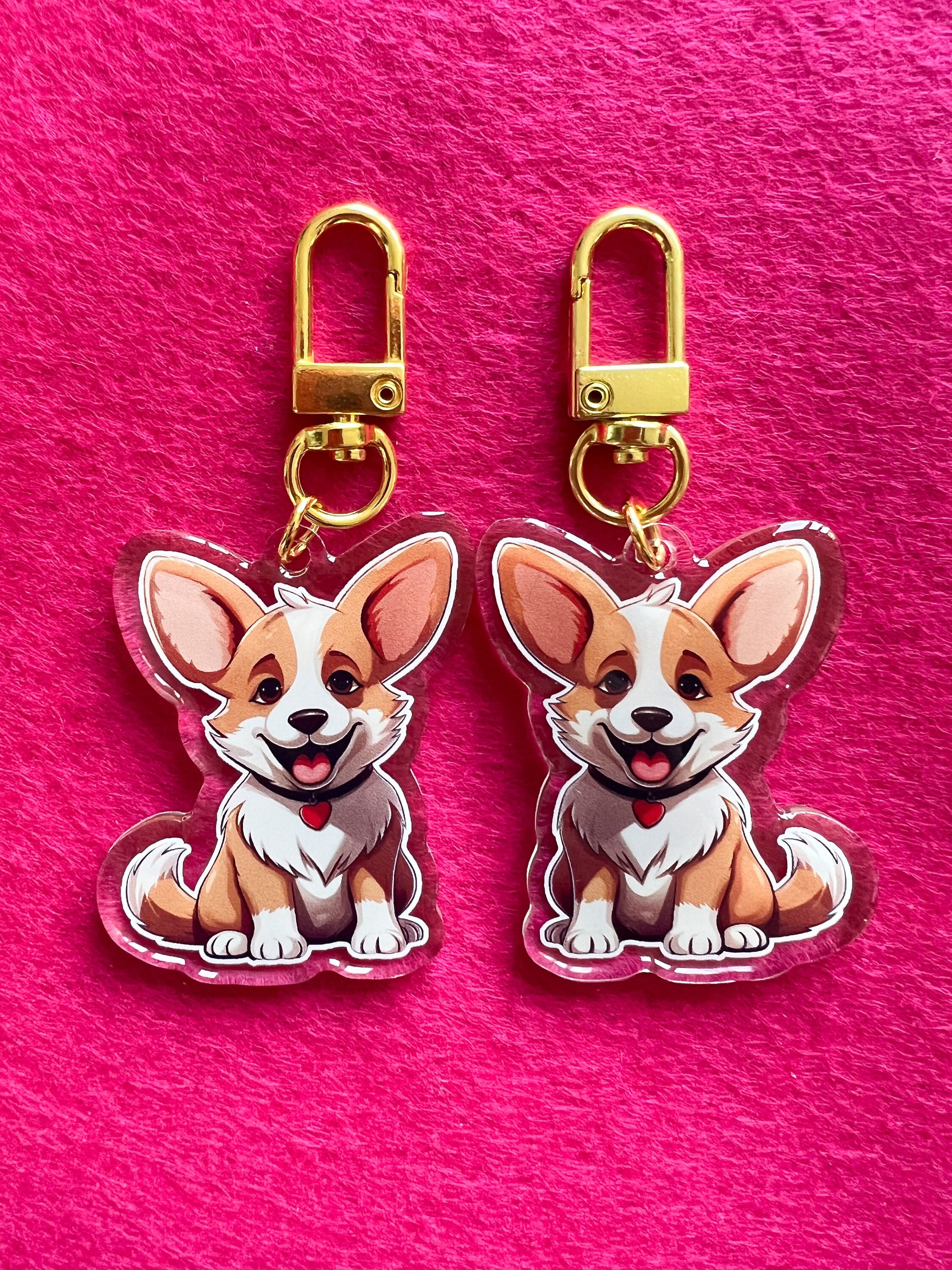Corgi Keychain, Valentine's Gift, Dog Keychain, Gift for Pet Lover, Puppy Keyring, Gift for Dog Owner, Dog Mom Gift, Kawaii Gift, Birthday