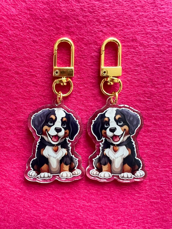 Bernese mountain dog keychain discount