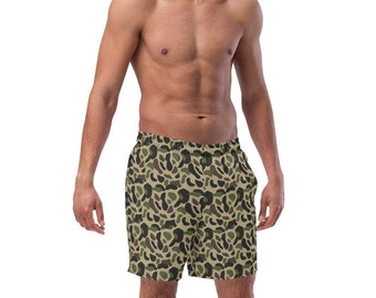 Men's Old School Camo Swim Trunks/Bathing Suit