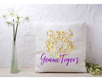 GEAUX LSU TIGERS Broadcloth Pillows