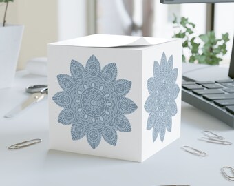 Sierlijke blauwe Chantilly Lace Note Cube