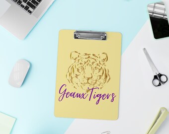 Purple and Gold Geaux LSU Tigers Clipboard