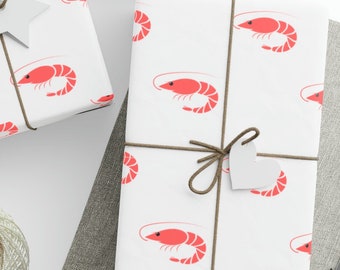 Big Red Gulf Shrimp Christmas/Birthday Wrapping Papers