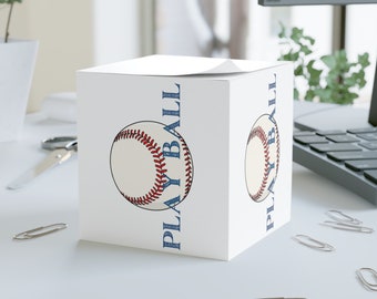 Play Ball Baseball Note Cube