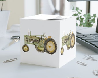 Cubo de notas de agradecimiento del granjero de tractor vintage