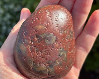Brecciated Red Jasper Palm Stone