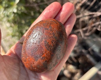 Red Brecciated Jasper Palm Stone