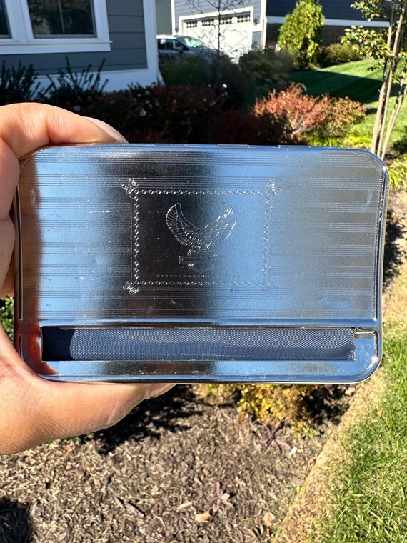 Rollatore Sigarette Flaminaire Rullo ROLLATORE TABACCHIERA Metallo E Eco Pelle X Cartine Sigarette Rulla Sigarette Per Tabacco