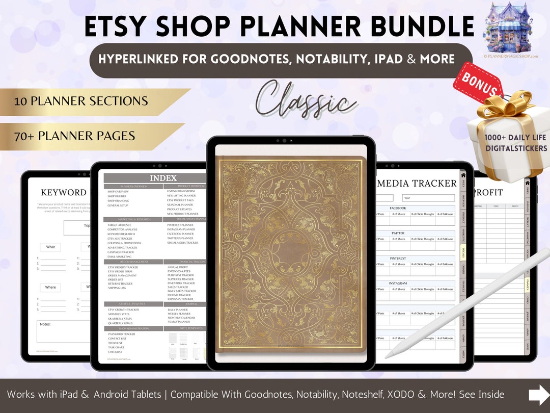 Etsy Shop Business Planner Bundle, Digital Planning Tools, Online Shop ...