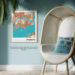 Personalized Singapore Map Print: Modern City Wall Art