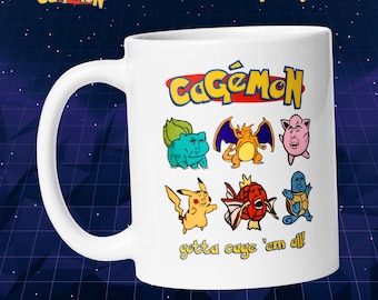 Funny Cagémon Gotta Cage 'Em All Meme Mug