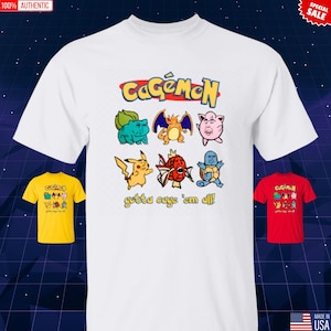 Cagémon Gotta Cage &#39;Em All Tees | Funny Shirt | Funny T-Shirt | Funny Gifts | Funny Meme Shirt | Meme Tshirt | Funny Celebrity | Funny Anime
