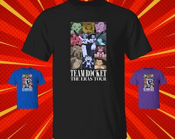 Shirt Team Rocket Eras Tour: grappig T-shirt met anime-meme