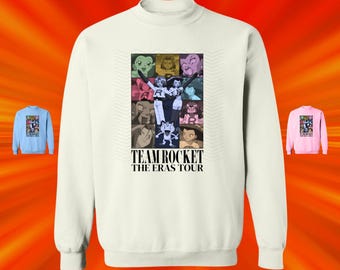 Team Rocket The Eras Tour: Funny Anime Meme Sweatshirt