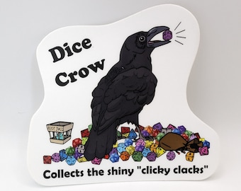 Dice Crow Sticker