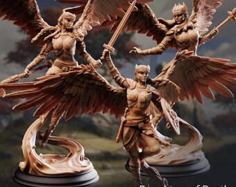 Valkyrie Shieldmaidens (Daughters of Death) Miniature - Includes DnD 5e STAT sheet