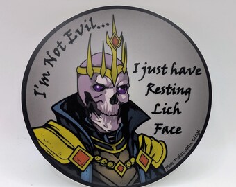 Resting Lich Face Sticker