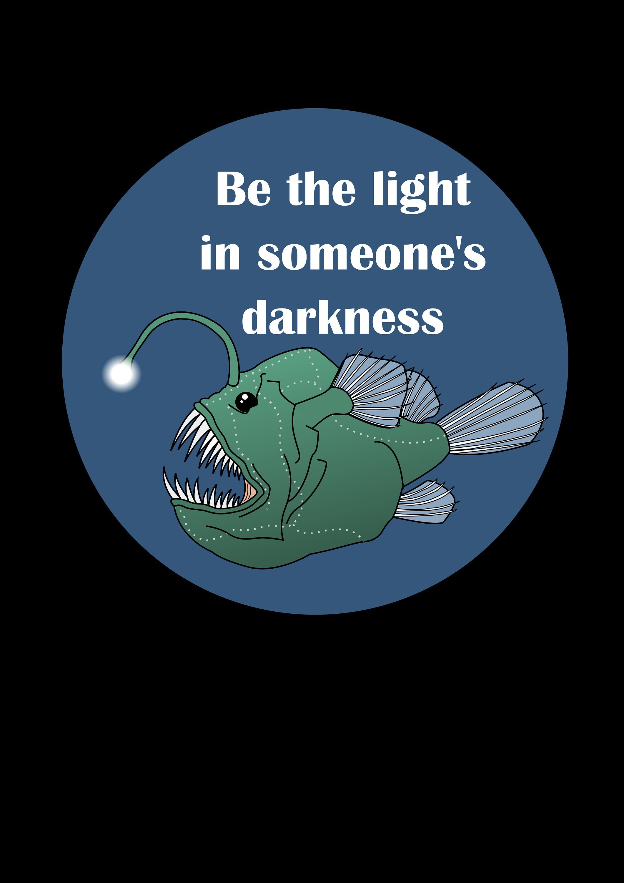 Angler Fish Sticker - Etsy
