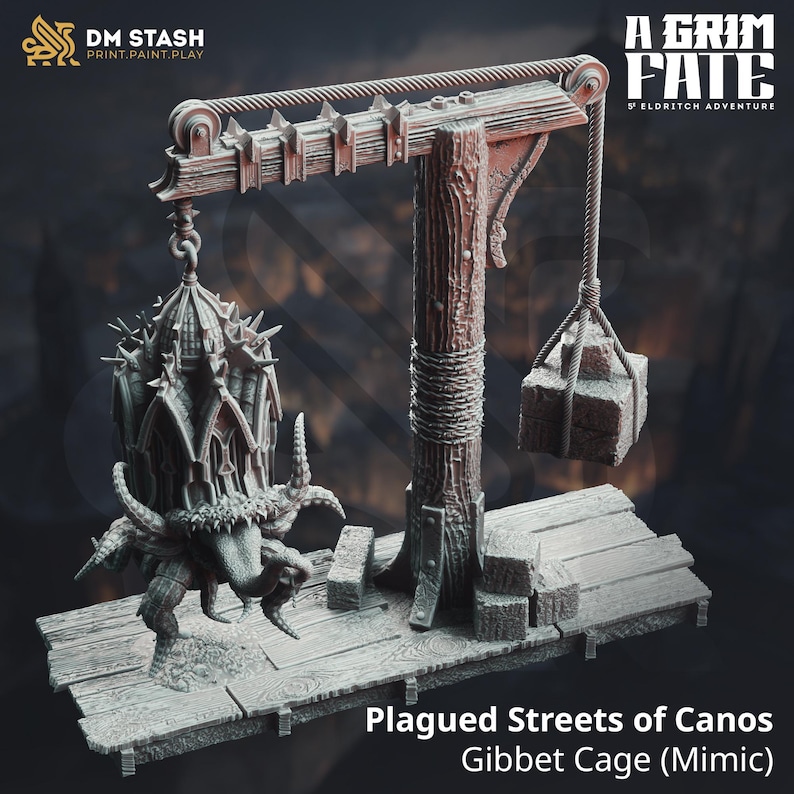 Mimic Base Mimic & Terrain - Hanging Gibbet Cage (interchangeable) - Etsy