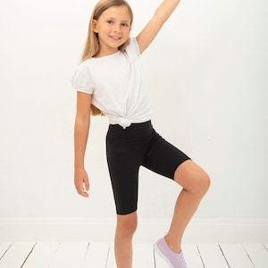 Short Leggings for Kids - Black