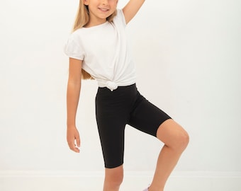 Short Leggings for Kids - Black