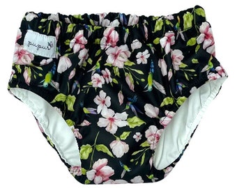 Swim baby diaper, swim trunks 'Hummingbirds'