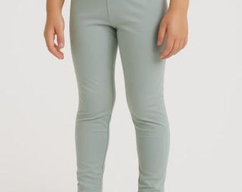 Leggings lunghi per bambini - Salvia e menta