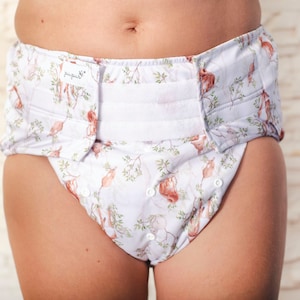 Reusable diaper for adults with an insert