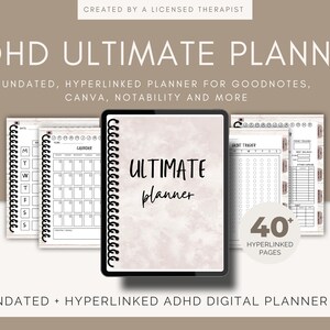 Neurodivergent Digital Planner Undated Digital Planner ADHD Undated Digital Planner Goodnotes ADHD Planner ASD Planner 2024 Digital Planner